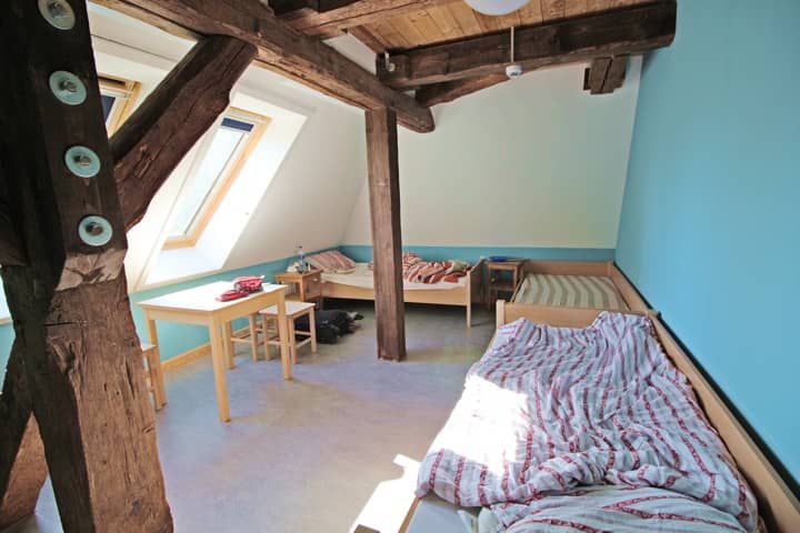 Dachzimmer im Schloss Dreilützow