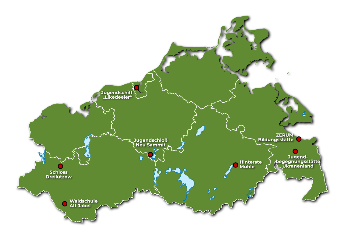 Gruppenunterkünfte für Hort- und Kitagruppen in Mecklenburg-Vorpommern