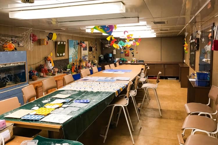 Jugendschiff Likedeeler Bastelraum