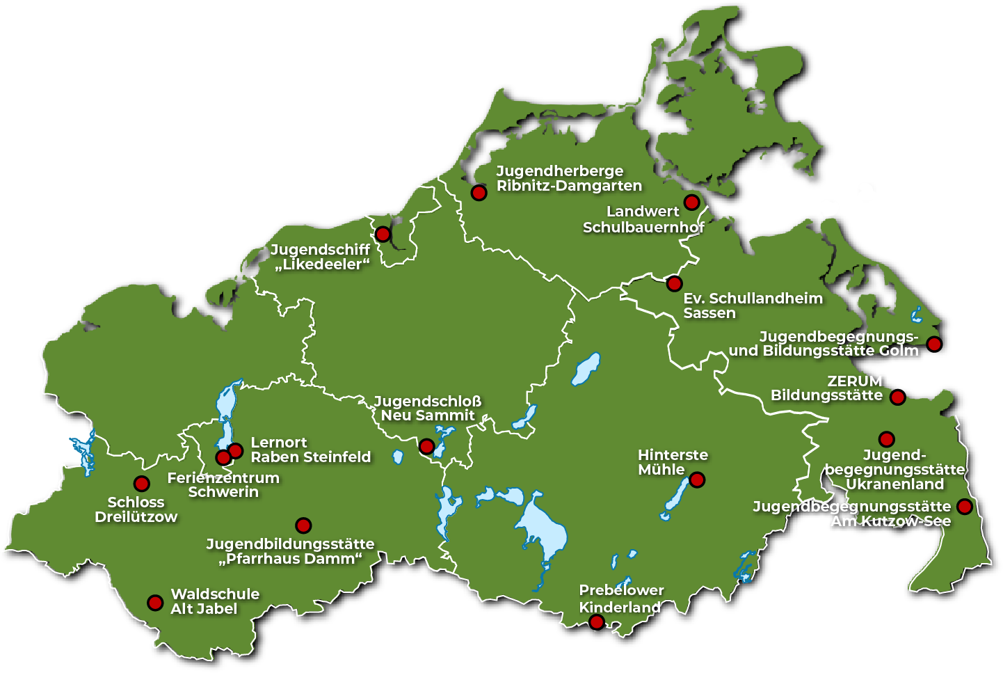 Gruppenunterkunft Mecklenburg-Vorpommern - SLH mit Seminarangeboten