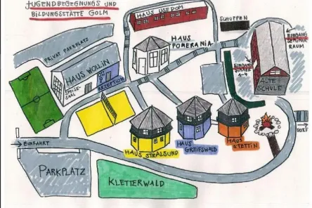 JBS Golm - Zeichnung Lageplan