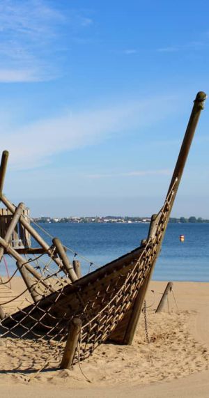 Zippendorfer Strand im Sommer