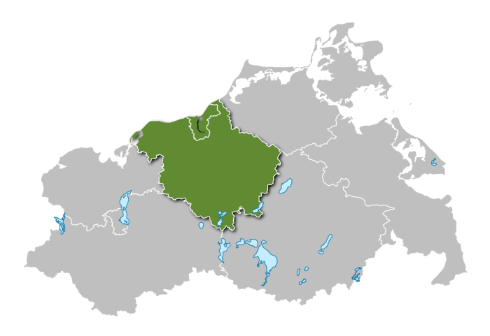 Hansestadt Rostock und Landkreis Rostock in Mecklenburg-Vorpommern